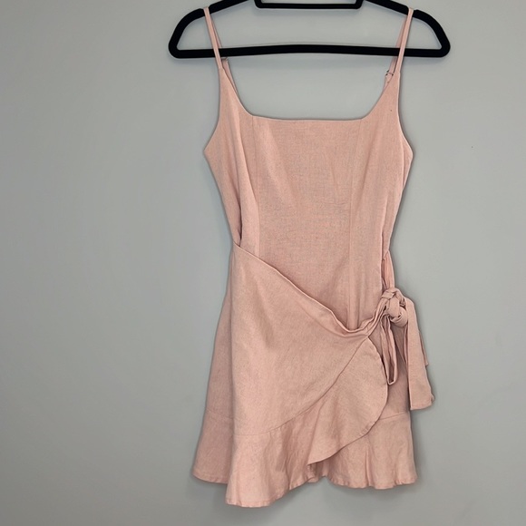 Princess Polly Dresses & Skirts - NWT Princess Polly Women Pale Pink Wrap Skirt Mini Sleeveless Dress Size 2